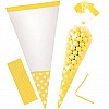 Sunshine Yellow Polka Dot Cello Sweet Cones - 24cm