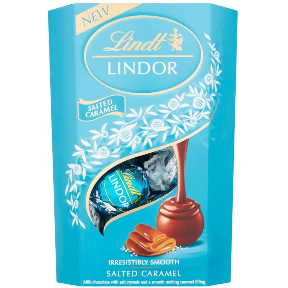 Lindor Lindt Sea Salted Milk Chocolate Cornet 200g T Boxes Sweet Hampers 1027